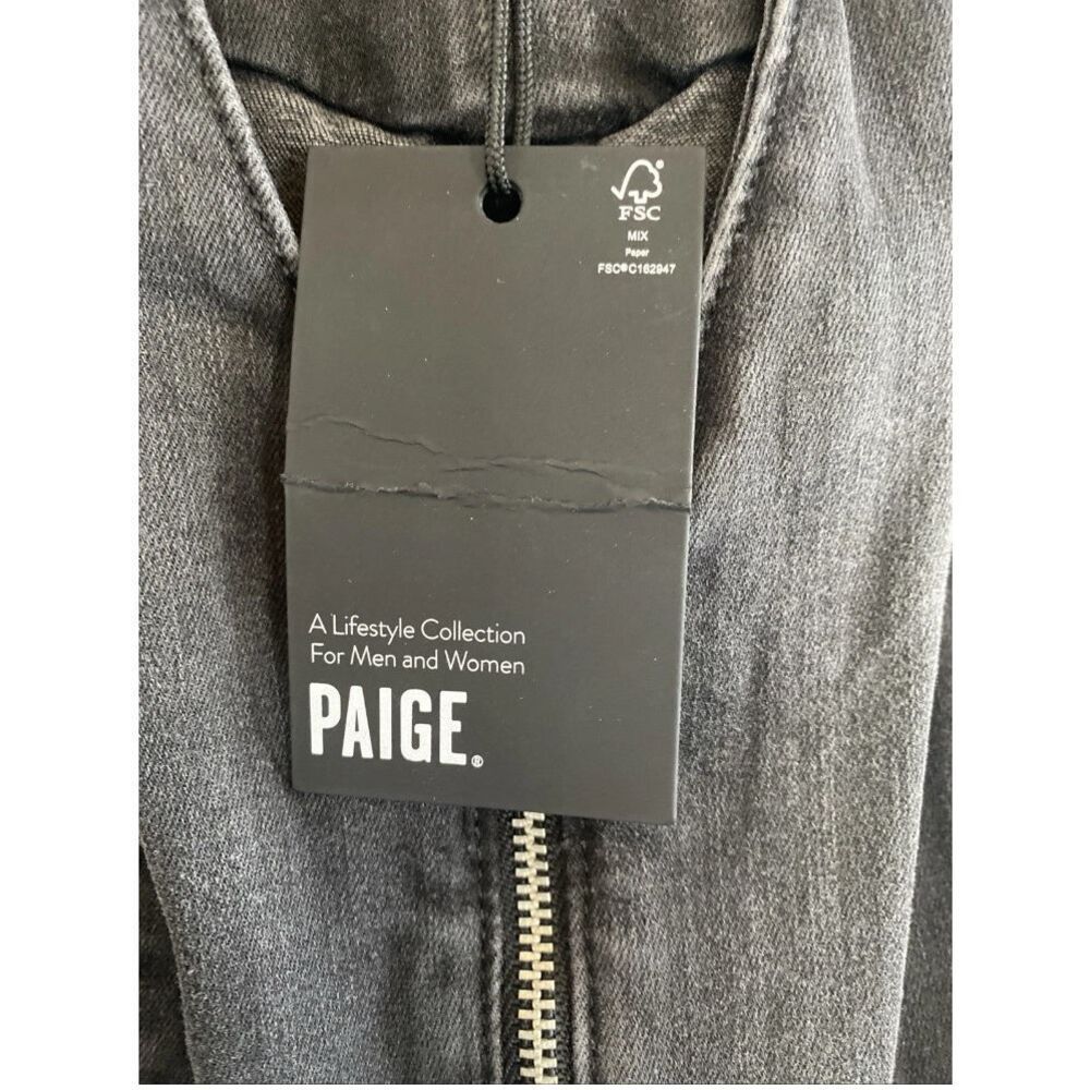 PAIGE Laurel Canyon belted denim jumpsuit Dark Twilight Size 00 NWT/001 - Picture 6 of 13